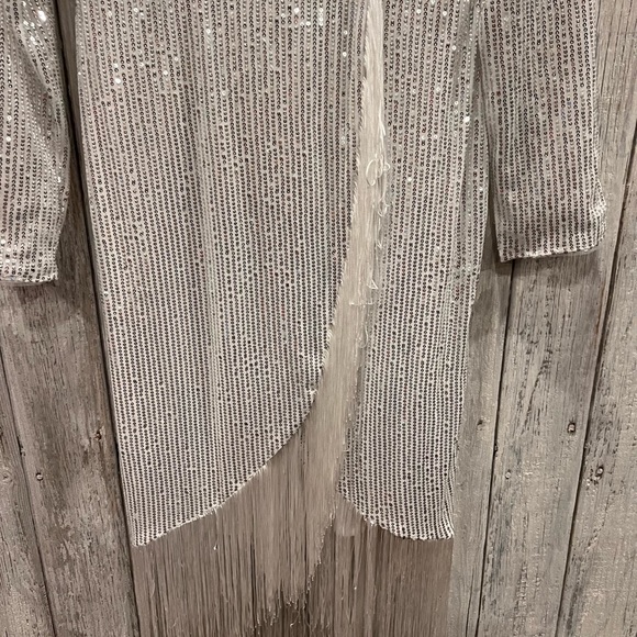 SHEIN Bae New, White/ Sequins, Fringe Dress - Picture 6 of 8